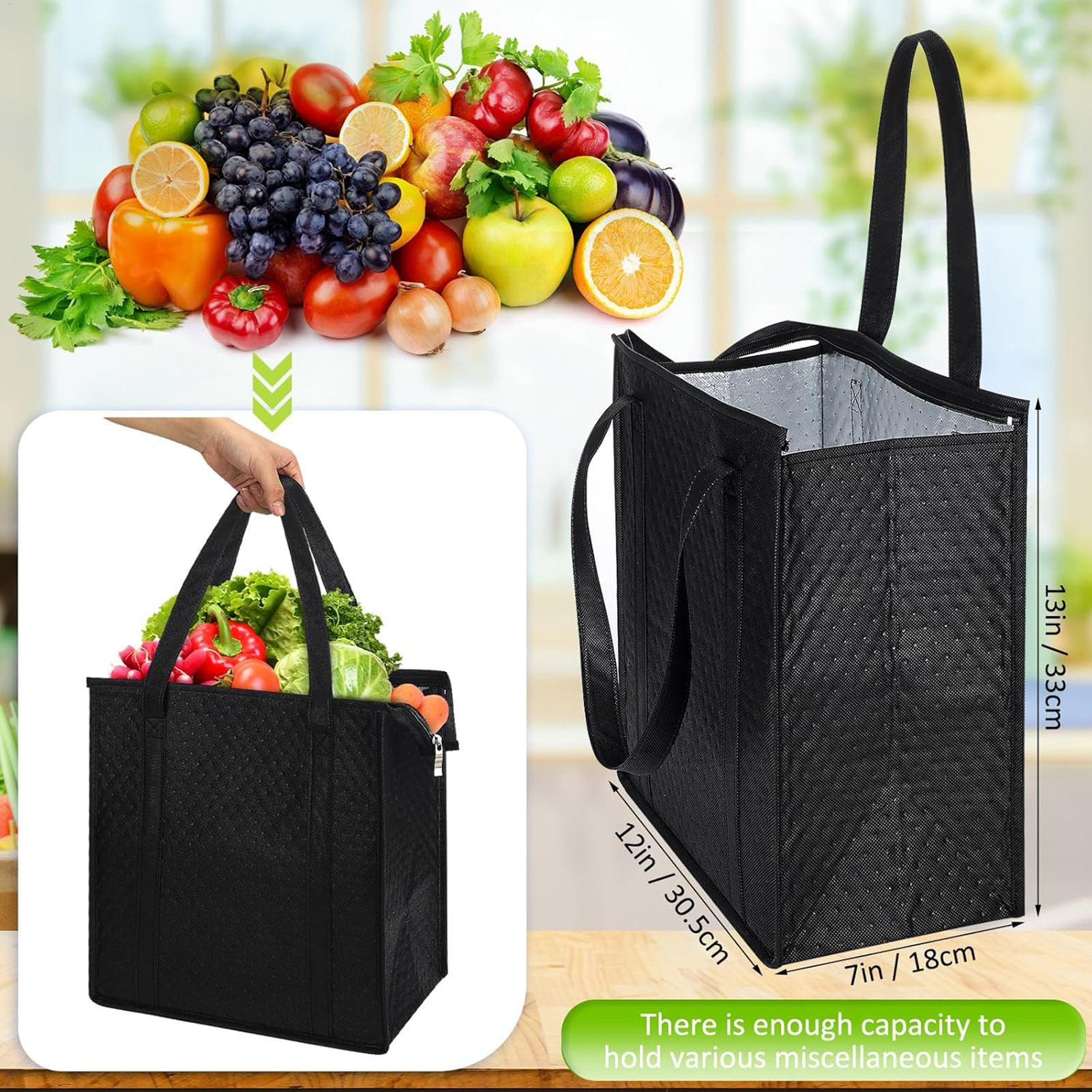 Food Storage No Plastic - Bolsa Térmica Impermeable de Gran Capacidad,