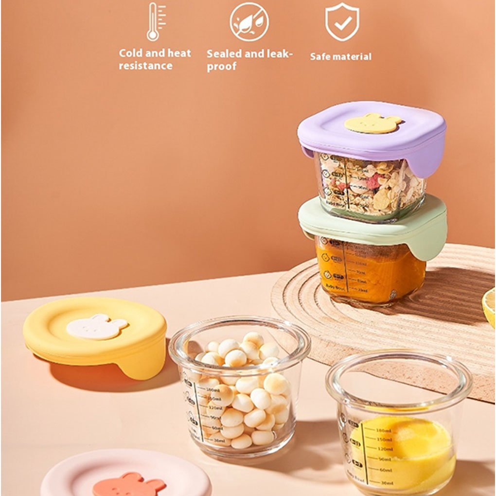 Food Storage Non Toxic - Paquete de 4 Frascos de Vidrio