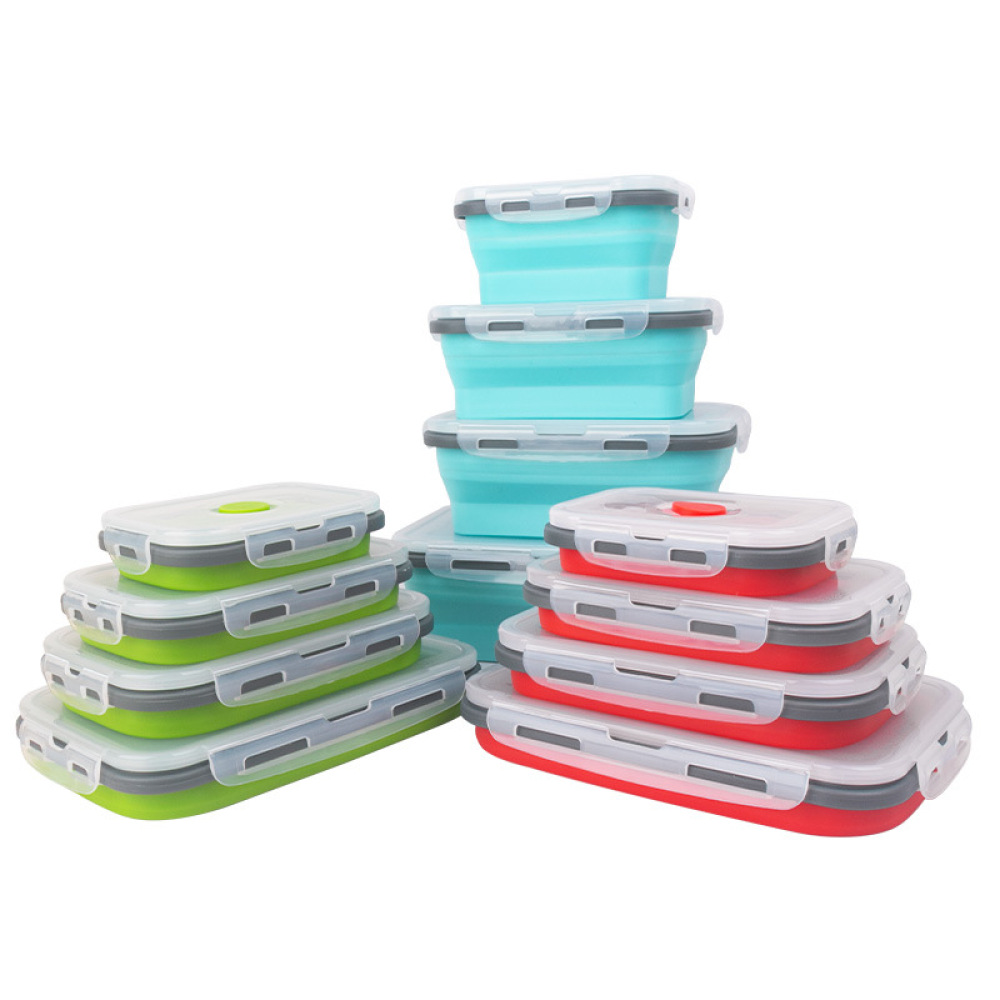 Caja de comida plegable de sil - Food Storage Non Toxic reseña y precio