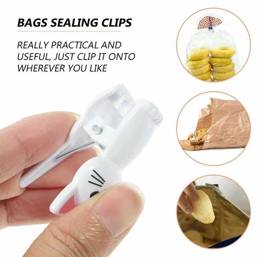 8 clips de plástico con forma  - Food Storage Plastic Bag reseña y precio