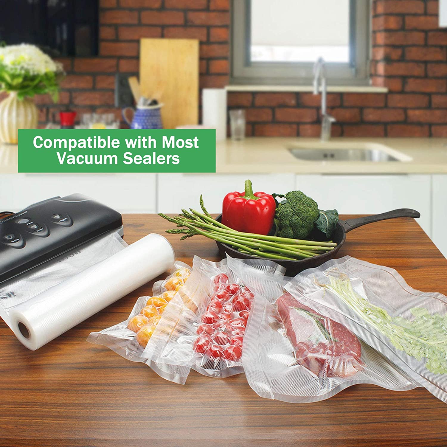 Bolsas de vacío para alimentos - Food Storage Plastic Bag reseña y precio
