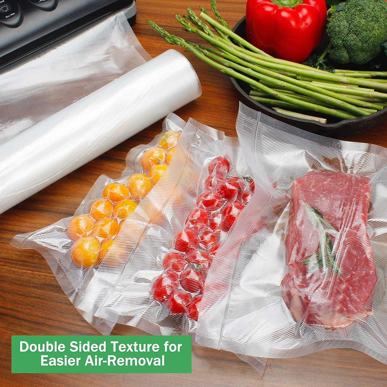 Bolsas de vacío para alimentos - Food Storage Plastic Bag reseña y precio