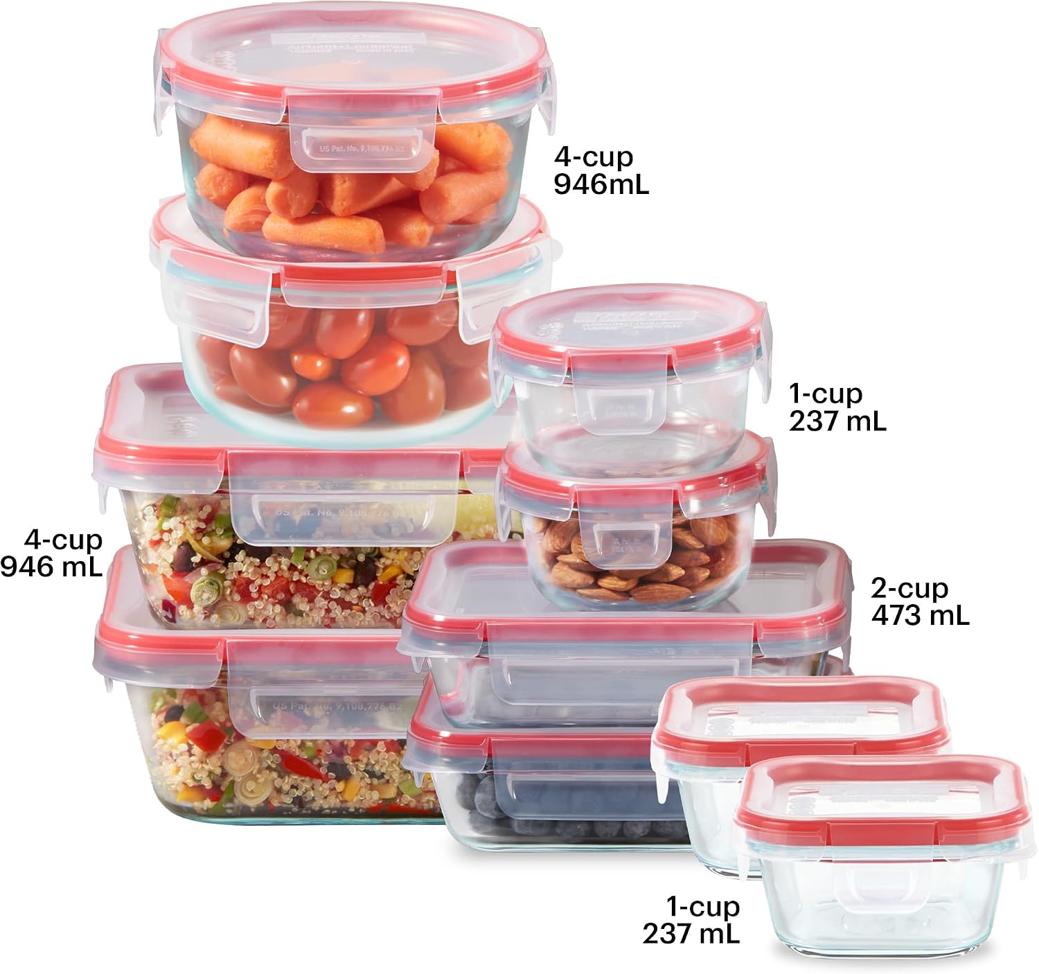 Juego de Recipientes Hermético - Food Storage Non Toxic reseña y precio